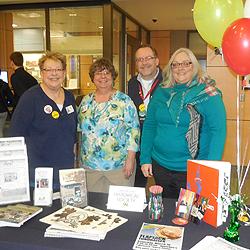 …is the LHS table, manned here by current President Sue Scott, Becky, Board Member Rich Wall and Secretary Sharon Taylor.