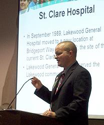 Tim Plante of St. Clare Hospital, successor to Lakewood General.