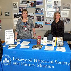 Vice President Sue Scott and Board Member Kristin Davis at the Society's table.