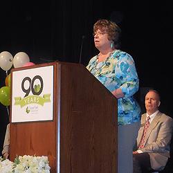 Becky shared the stage with a number of luminaries, including Congressman Denny Heck and here, Deputy Mayor Jason Whalen.