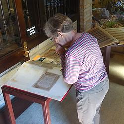 Scrapbooks with articles and memorabilia from the Park's past century were on display in the foyer.