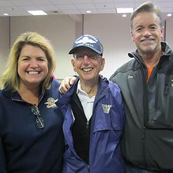 Lt. Col. Mel Wilson, flanked by Renee and Jim Peavey.